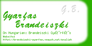 gyarfas brandeiszki business card